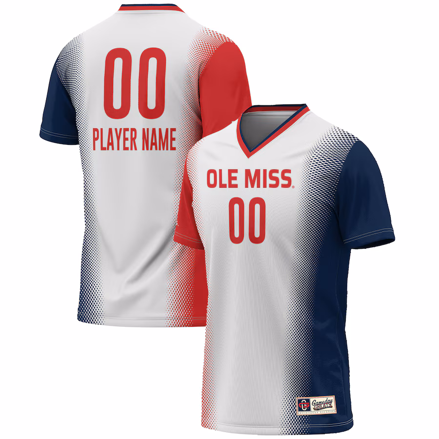 Ole Miss Rebels GameDay Greats Youth NIL Pick-A-Player Lightweight Women's Soccer Jersey - White - Jersey