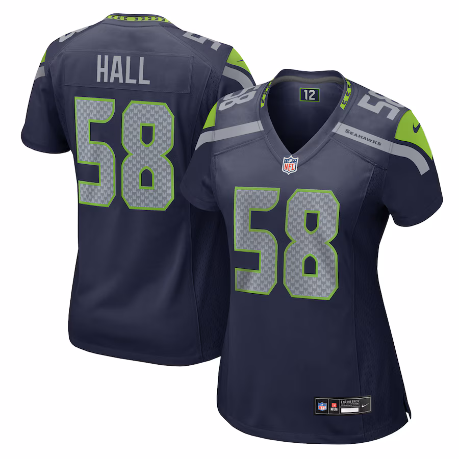 Women's Seattle Seahawks Derick Hall Nike College Navy Team Game Jersey - Jersey