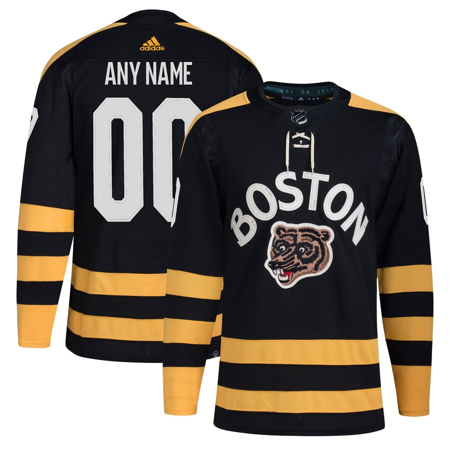 Men's Boston Bruins  adidas Black 2023 NHL Winter Classic Authentic Custom Jersey - Jersey
