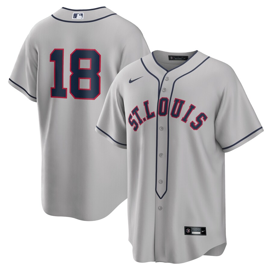 Men's St. Louis Cardinals Jordan Walker Nike Gray 2024 Rickwood Classic Replica Player Jersey - Jersey