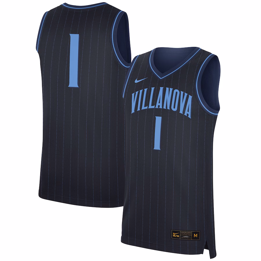 Men's Nike #1 Navy Villanova Wildcats Replica Jersey - Jersey