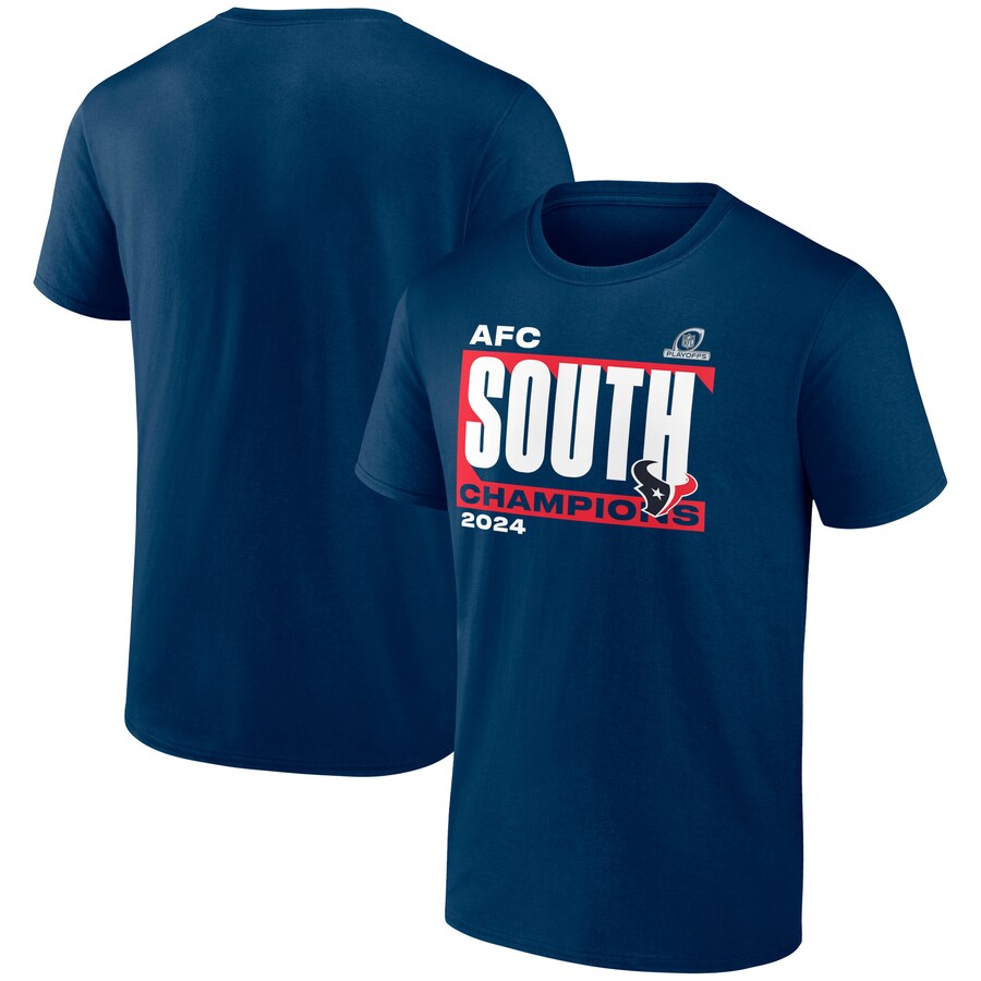 Men's Houston Texans  Fanatics Navy 2024 AFC South Division Champions Conquer T-Shirt - Jersey