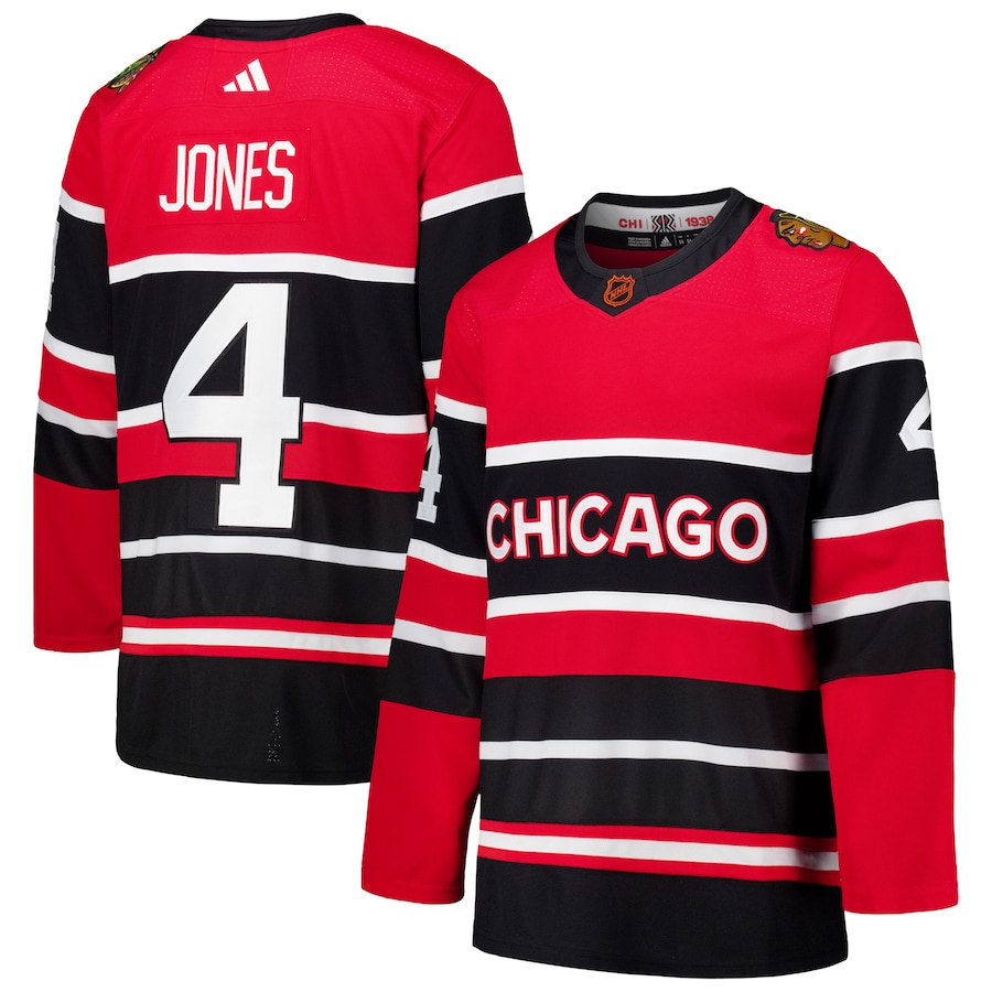 Men's Chicago Blackhawks Seth Jones adidas Red Reverse Retro 2.0 Authentic Player Jersey - Jersey