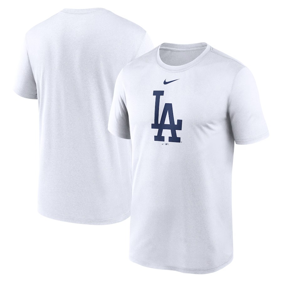 Men's Los Angeles Dodgers Nike White Legend Fuse Large Logo Performance T-Shirt - Jersey