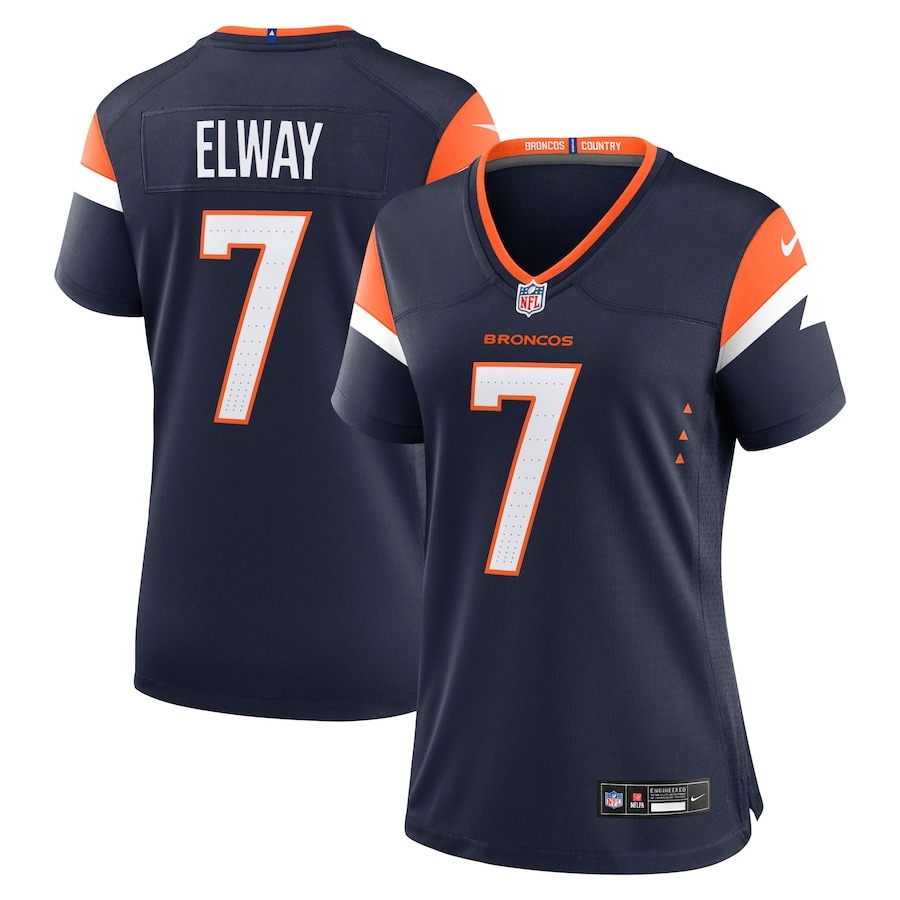 Women's Denver Broncos John Elway Nike Navy Retired Player Alternate Game Jersey - Jersey
