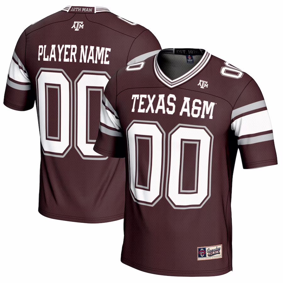 Texas A&M Aggies GameDay Greats Youth NIL Pick-A-Player Football Jersey - Maroon - Jersey