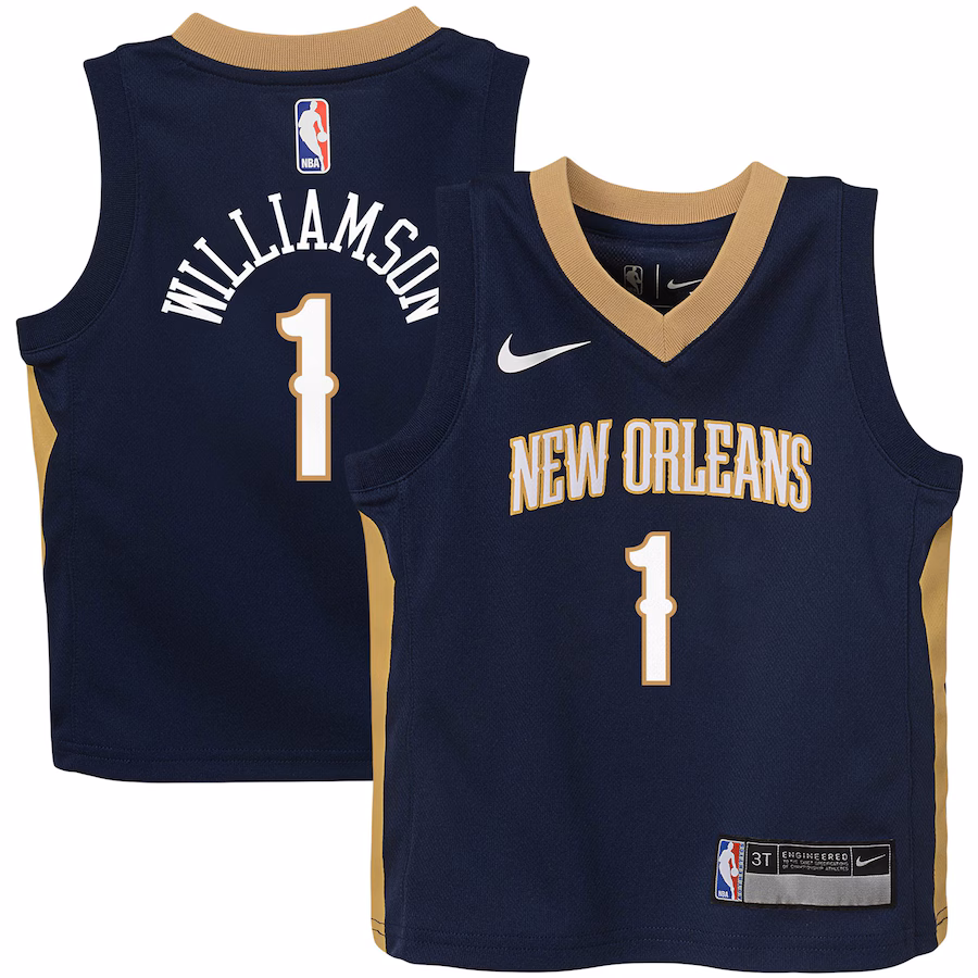 Toddler New Orleans Pelicans Zion Williamson Nike Navy Replica Jersey - Icon Edition - Jersey