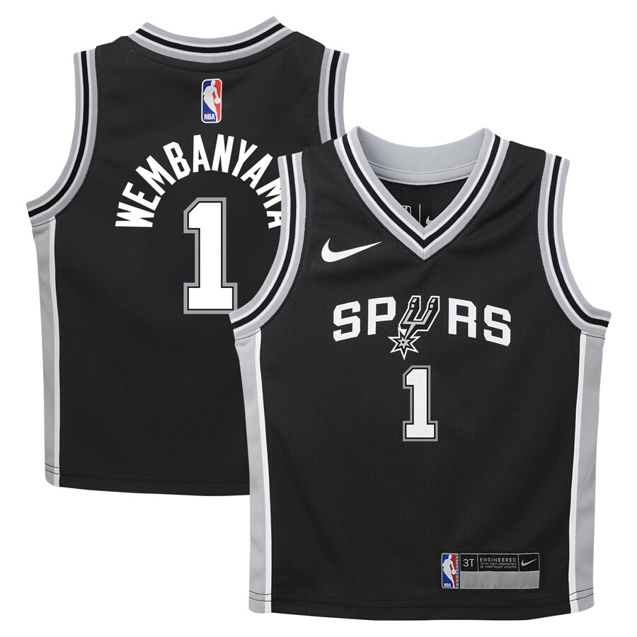 Toddler San Antonio Spurs Victor Wembanyama Nike Black Swingman Player Jersey - Icon Edition - Jersey