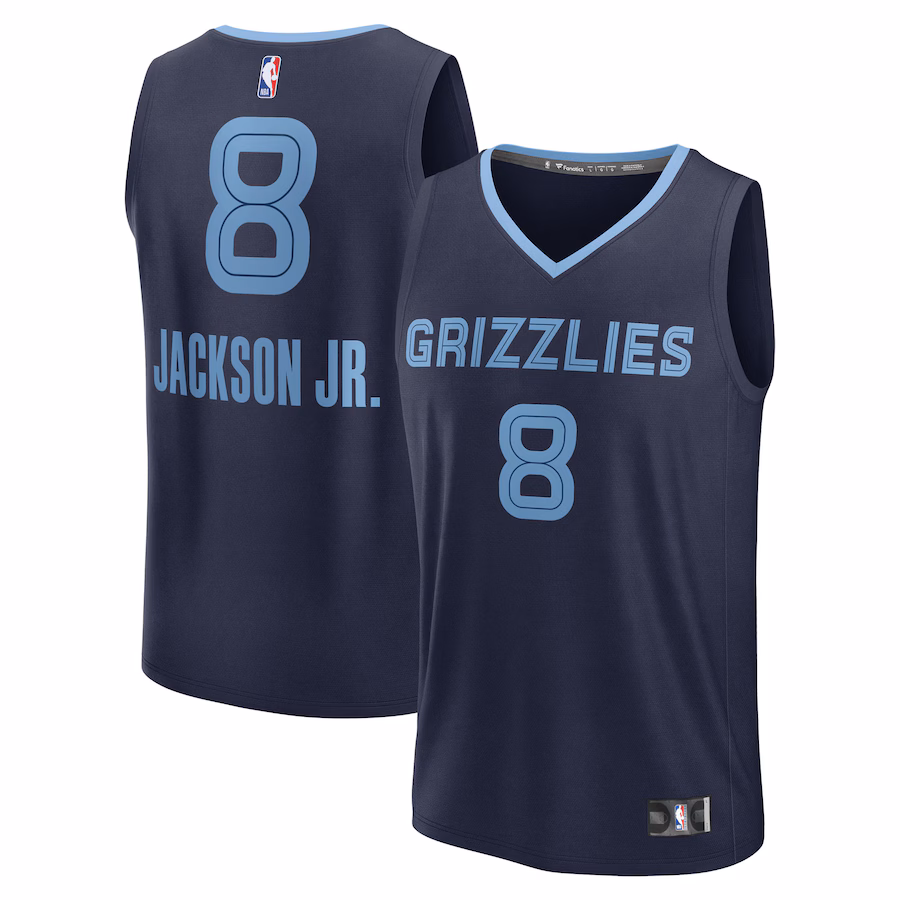 Youth Memphis Grizzlies Jaren Jackson Jr. Fanatics Navy Fast Break Replica Jersey - Icon Edition - Jersey