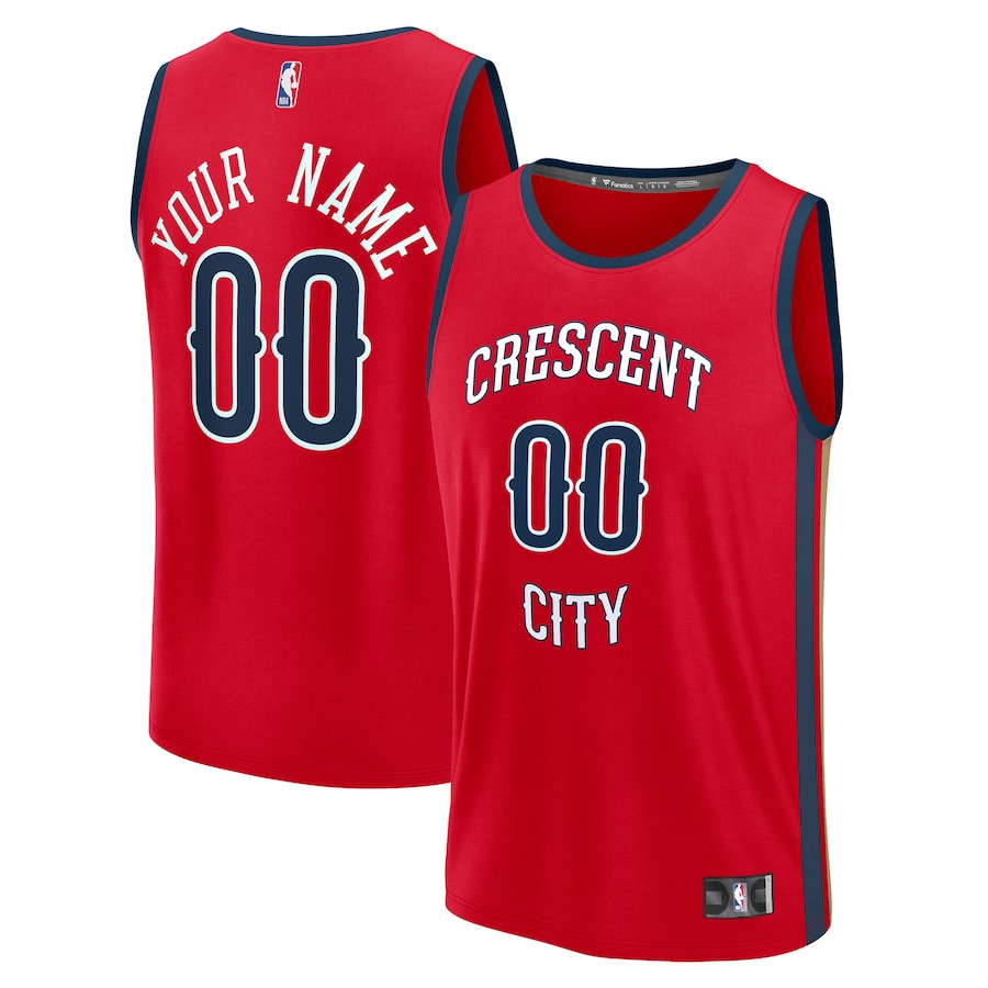 Youth New Orleans Pelicans Fanatics Red Fast Break Custom Replica Jersey - Statement Edition - Jersey