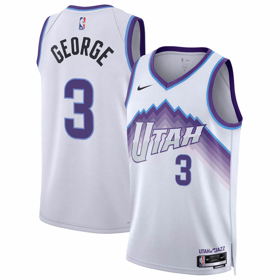 Unisex Utah Jazz Keyonte George Nike White Swingman Jersey - Association Edition - Jersey