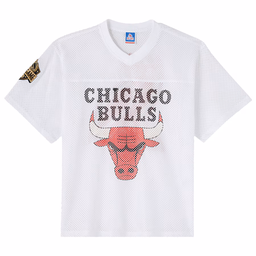 Men's Chicago Bulls OVO x NBA White Mesh Football Fashion Jersey - Jersey