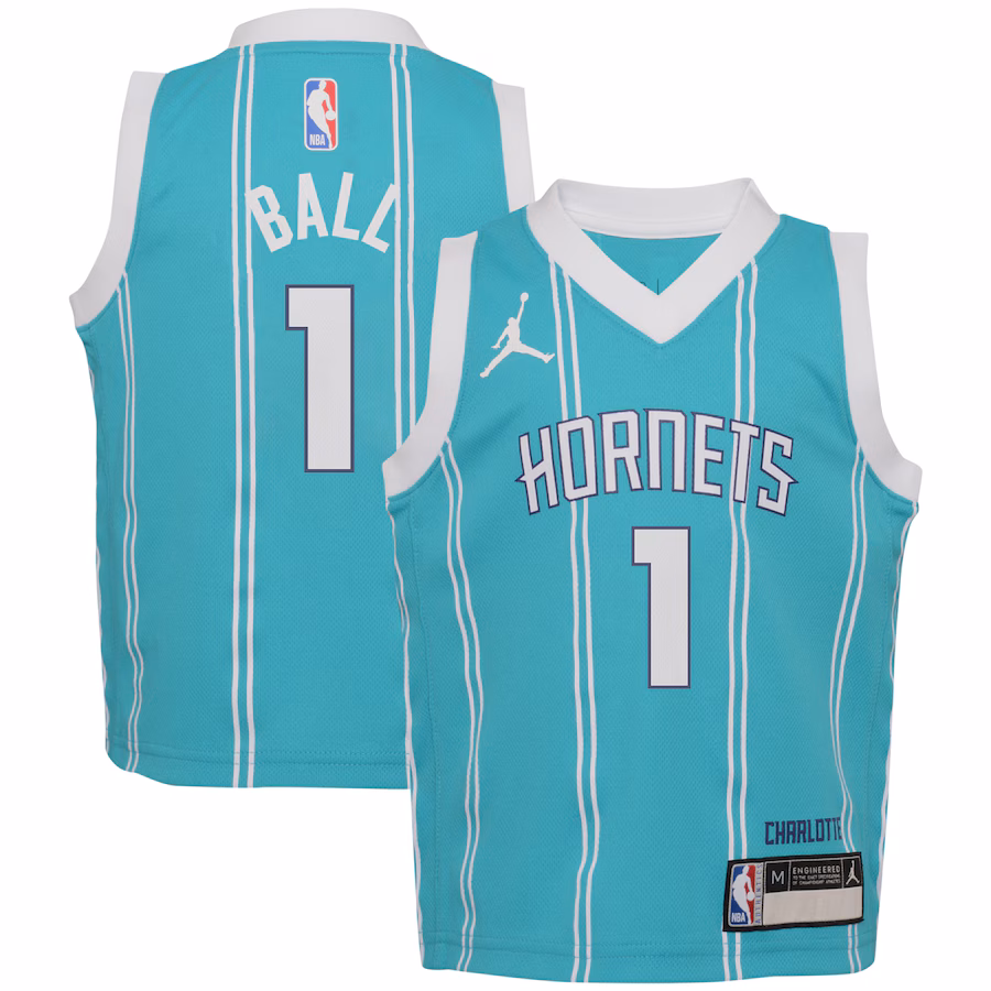 Preschool Charlotte Hornets LaMelo Ball Jordan Brand Teal Swingman Player Jersey - Icon Edition - Jersey