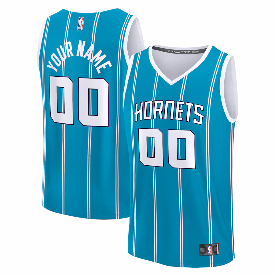 Youth Charlotte Hornets Fanatics Teal Fast Break Custom Replica Jersey - Icon Edition - Jersey