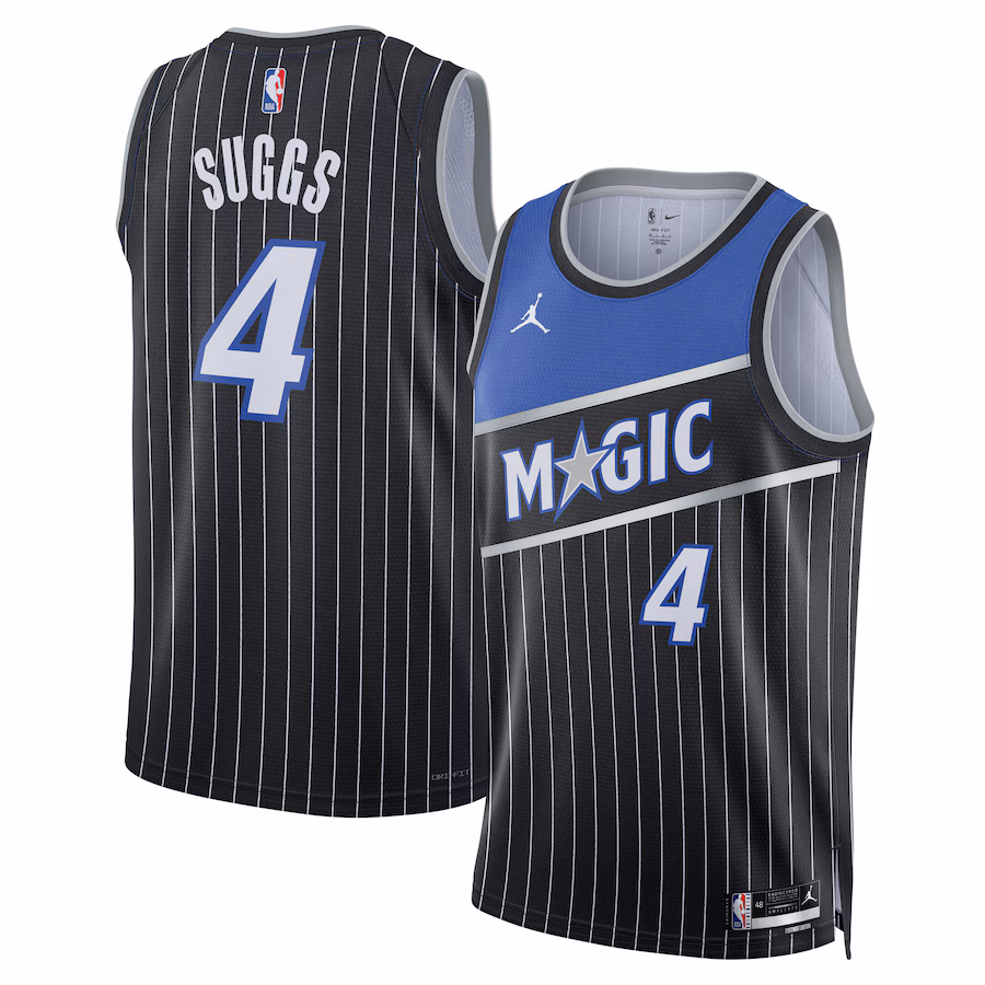 Unisex Orlando Magic Jalen Suggs Jordan Brand Black Swingman Jersey - Statement Edition - Jersey