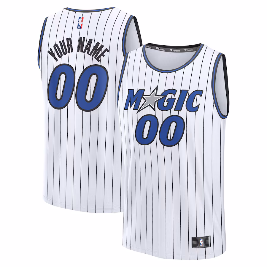 Men's Orlando Magic Fanatics White Fast Break Replica Custom Jersey - Association Edition - Jersey