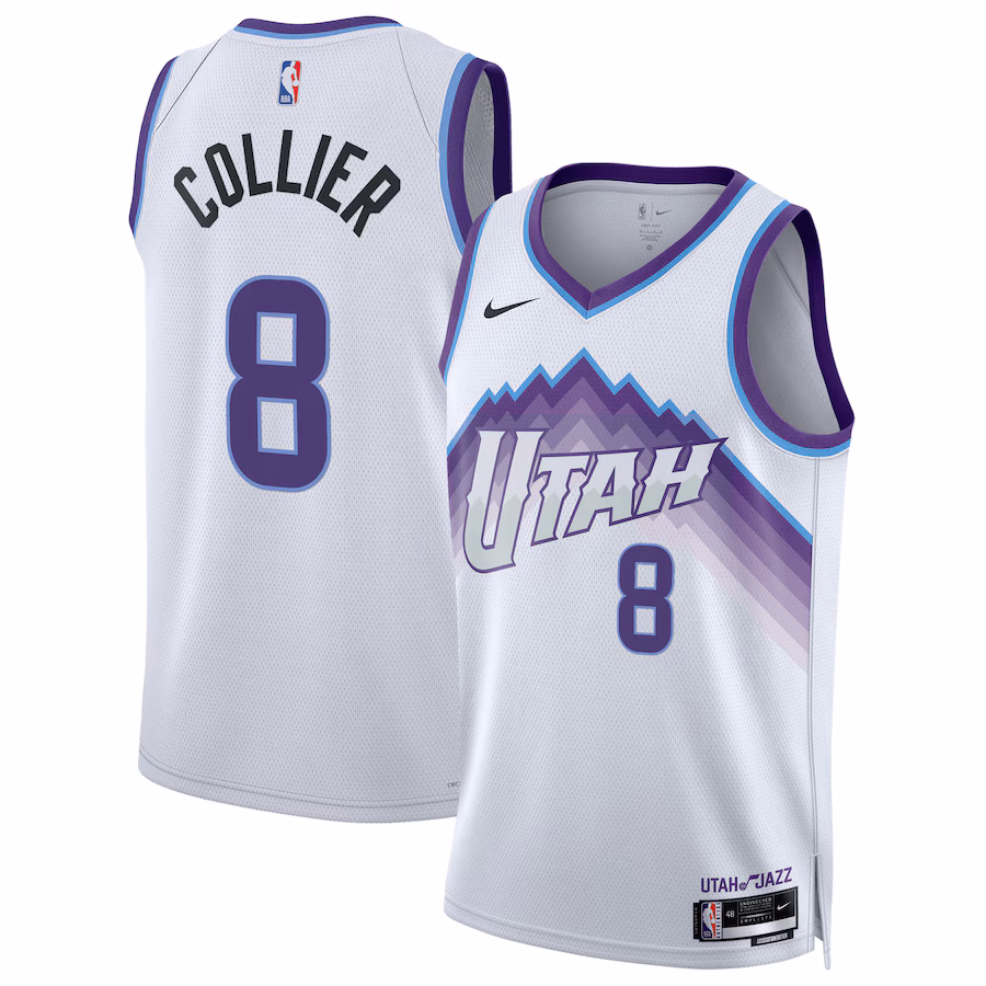Unisex Utah Jazz Isaiah Collier Nike White Swingman Jersey - Association Edition - Jersey