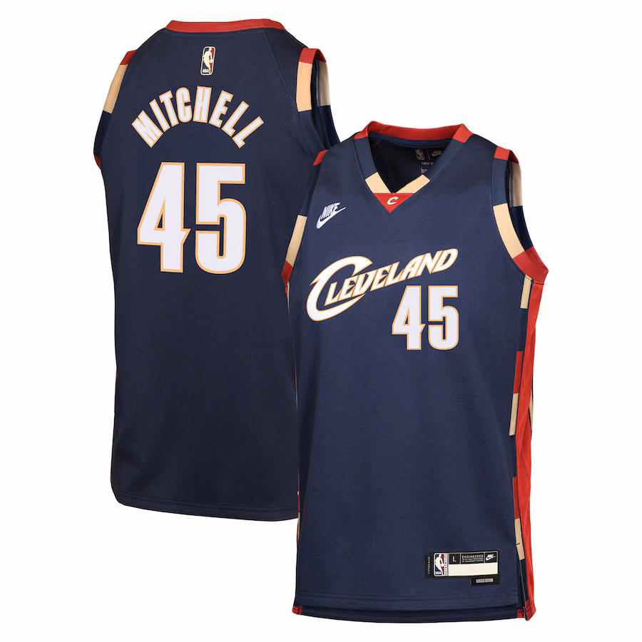 Youth Cleveland Cavaliers Donovan Mitchell Nike Navy Swingman Jersey - Classic Edition - Jersey