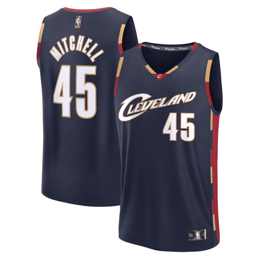 Youth Cleveland Cavaliers Donovan Mitchell Fanatics Navy Fastbreak Jersey - Classic Edition - Jersey