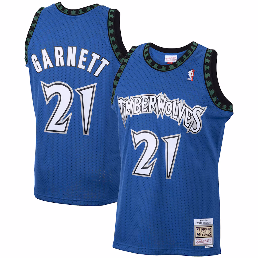 Men's Minnesota Timberwolves Kevin Garnett Mitchell & Ness Blue 2003/04 Hardwood Classics Swingman Jersey - Jersey