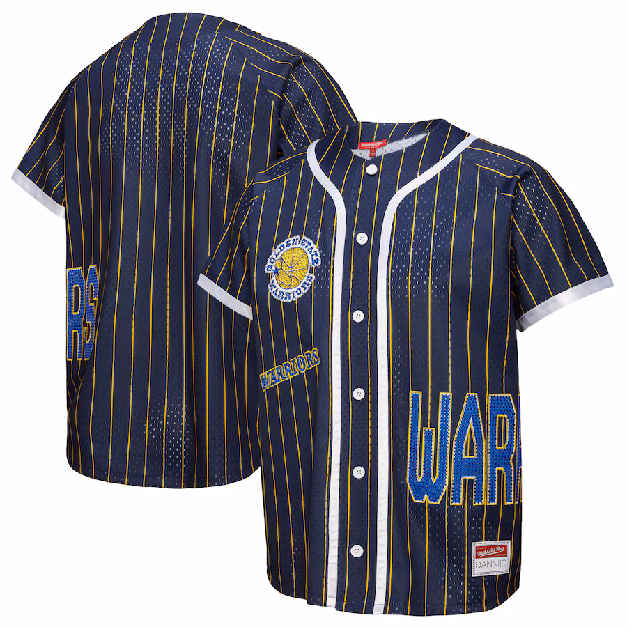 Women's Golden State Warriors Mitchell & Ness x DANNIJO Blue Fashion Baseball Jersey - Jersey