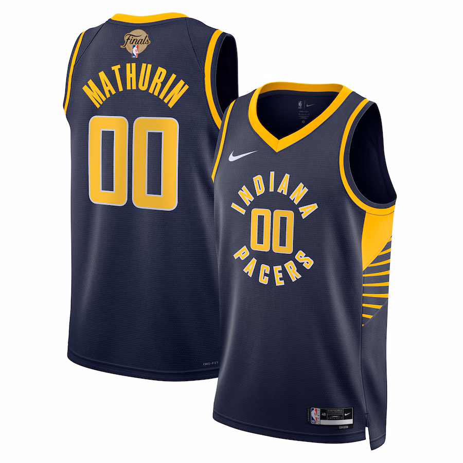 Unisex Indiana Pacers Bennedict Mathurin Nike Navy 2025 NBA Finals Swingman Jersey - Icon Edition - Jersey