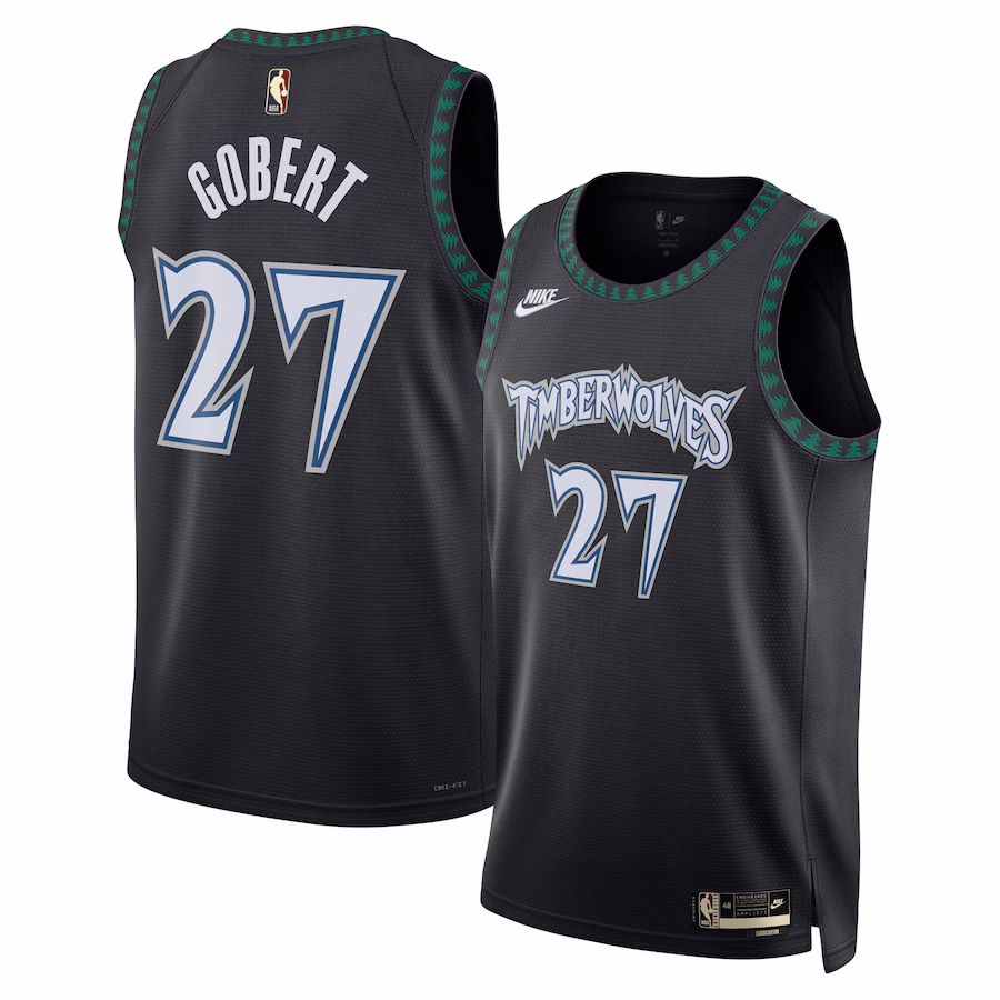 Unisex Minnesota Timberwolves Rudy Gobert Nike Black Swingman Jersey - Classic Edition - Jersey