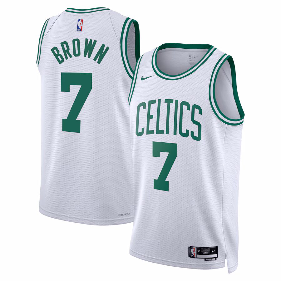 Unisex Boston Celtics Jaylen Brown Nike White Swingman Jersey - Association Edition - Jersey