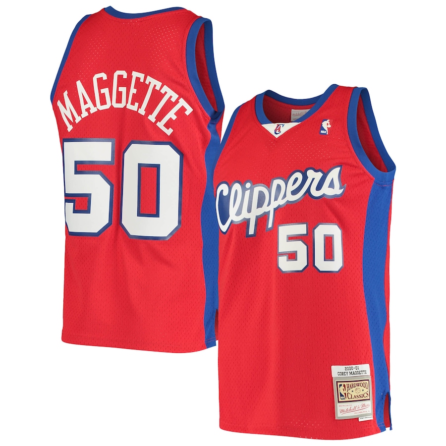 Men's LA Clippers Corey Maggette Mitchell & Ness Red 2000/01 Hardwood Classics Swingman Jersey - Jersey