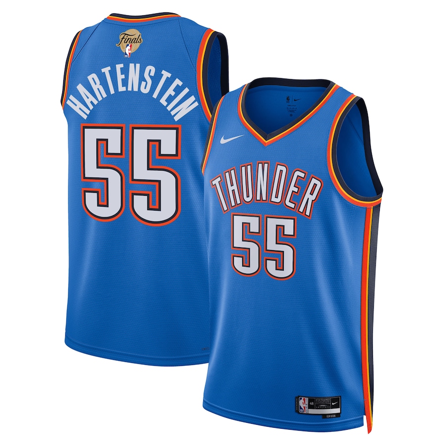 Unisex Oklahoma City Thunder Isaiah Hartenstein Nike Blue 2025 NBA Finals Swingman Jersey - Icon Edition - Jersey