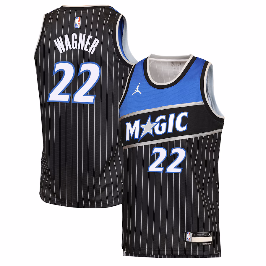 Youth Orlando Magic Franz Wagner Jordan Brand Black Swingman Jersey - Statement Edition - Jersey