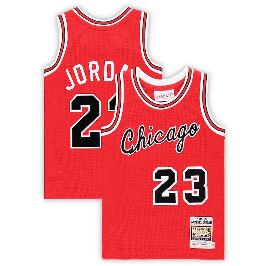 Toddler Chicago Bulls Michael Jordan Mitchell & Ness Red Hardwood Classics 1984/85 Authentic Swingman Jersey - Jersey