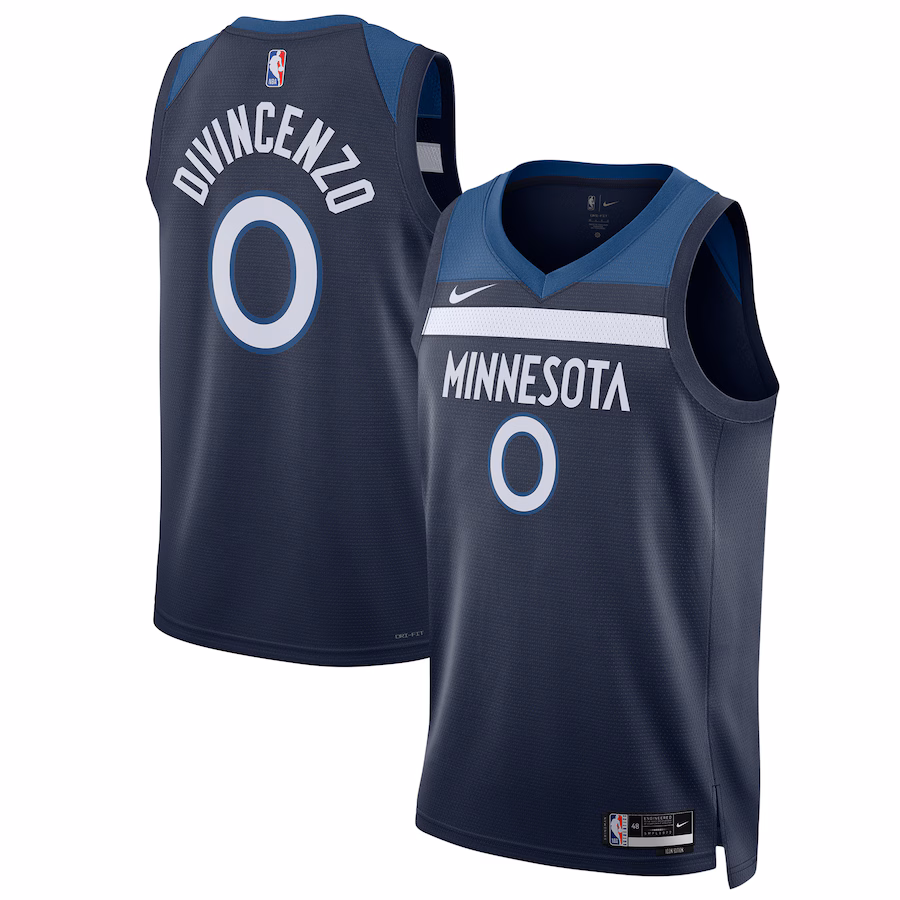 Unisex Minnesota Timberwolves Donte DiVincenzo Nike Navy Swingman Player Jersey - Icon Edition - Jersey