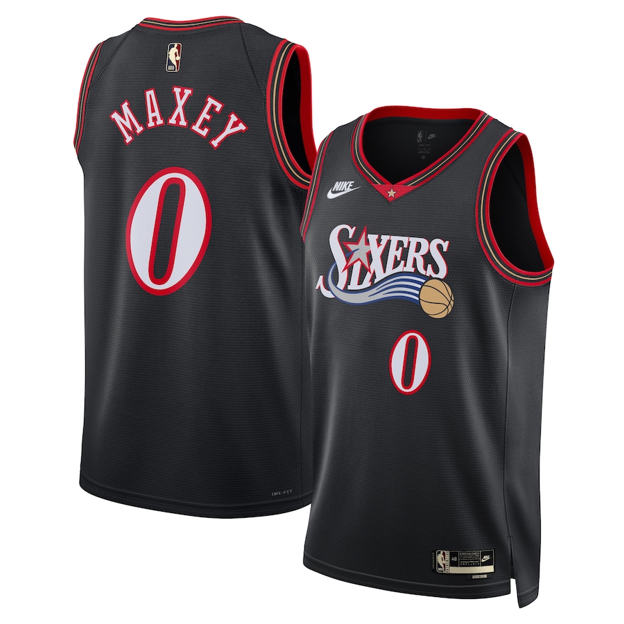 Unisex Philadelphia 76ers Tyrese Maxey Nike Black Swingman Jersey - Classic Edition - Jersey