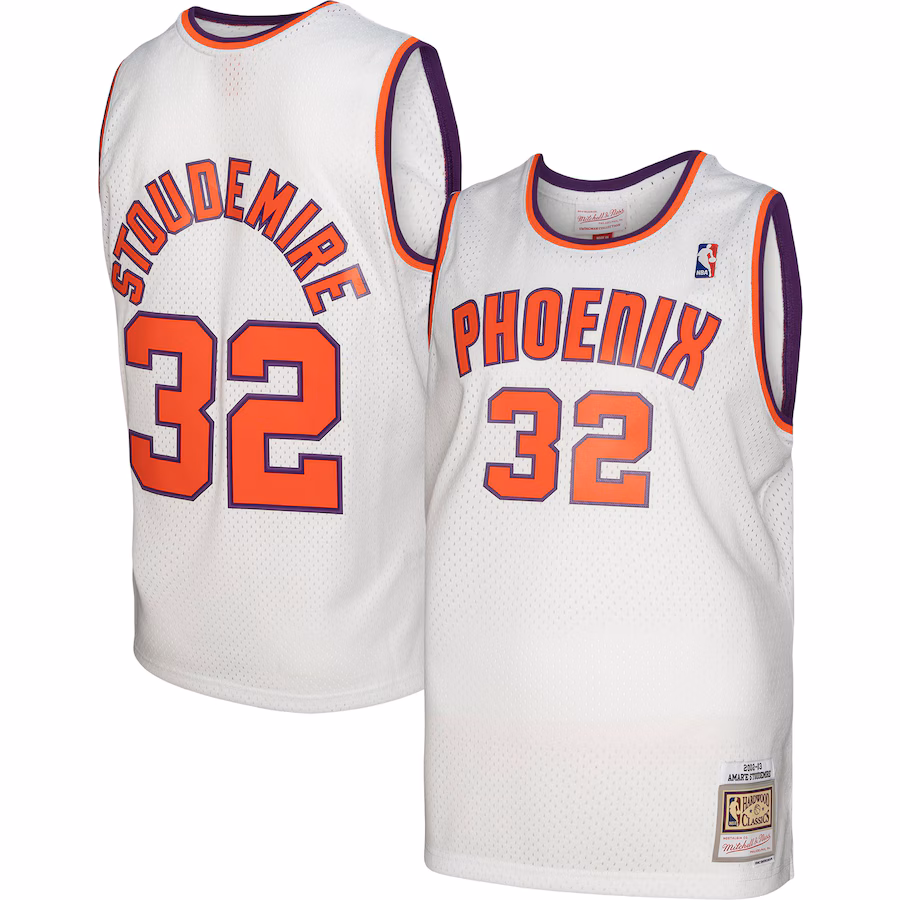 Men's Phoenix Suns Amar'e Stoudemire Mitchell & Ness White 2002/03 Hardwood Classics Swingman Jersey - Jersey