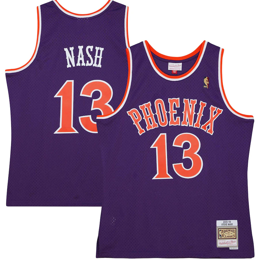 Men's Phoenix Suns Steve Nash Mitchell & Ness Purple 2005/06 Hardwood Classics Swingman Jersey - Jersey