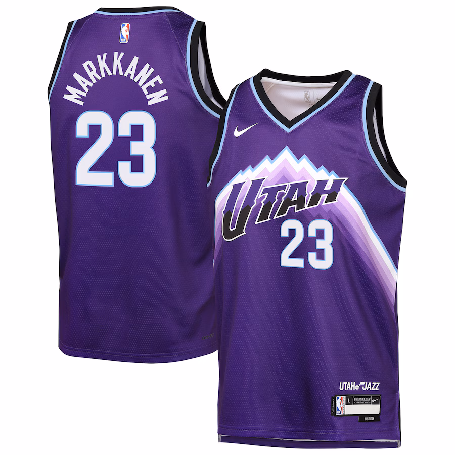 Youth Utah Jazz Lauri Markkanen Nike Purple Icon Edition Swingman Jersey - Jersey