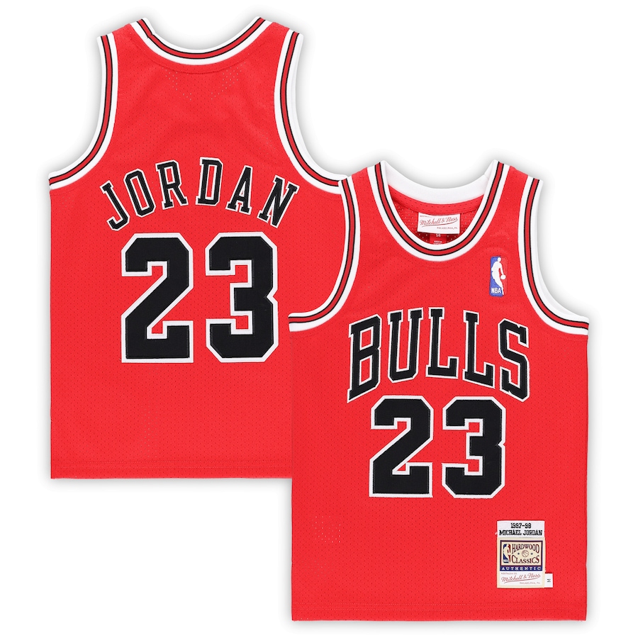 Preschool Chicago Bulls Michael Jordan Mitchell & Ness Red 1997/98 Hardwood Classics Authentic Jersey - Jersey