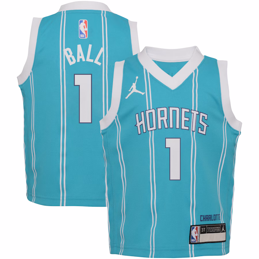 Toddler Charlotte Hornets LaMelo Ball Jordan Brand Teal Swingman Player Jersey - Icon Edition - Jersey