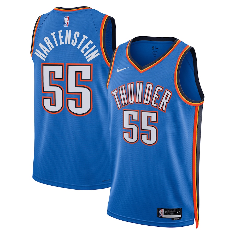 Unisex Oklahoma City Thunder Isaiah Hartenstein Nike Blue Swingman Player Jersey - Icon Edition - Jersey