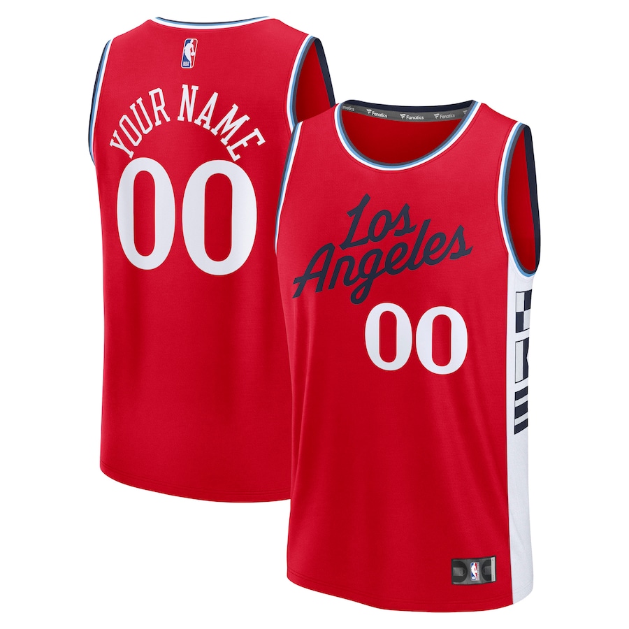 Youth LA Clippers Fanatics Red Fast Break Custom Replica Jersey - Statement Edition - Jersey