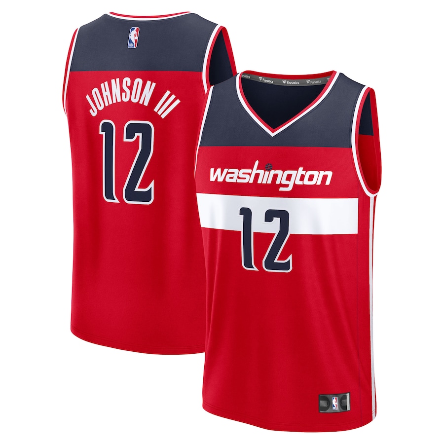 Youth Washington Wizards Tre Johnson III Fanatics Red 2025 NBA Draft First Round Pick Fast Break Replica Jersey - Icon Edition - Jersey