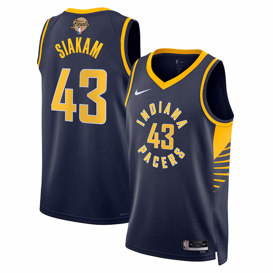 Unisex Indiana Pacers Pascal Siakam Nike Navy 2025 NBA Finals Swingman Jersey - Icon Edition - Jersey