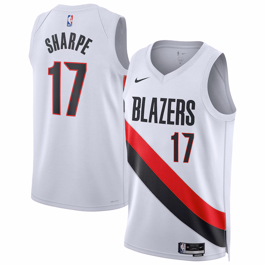 Unisex Portland Trail Blazers Shaedon Sharpe Nike White Swingman Player Jersey - Association Edition - Jersey