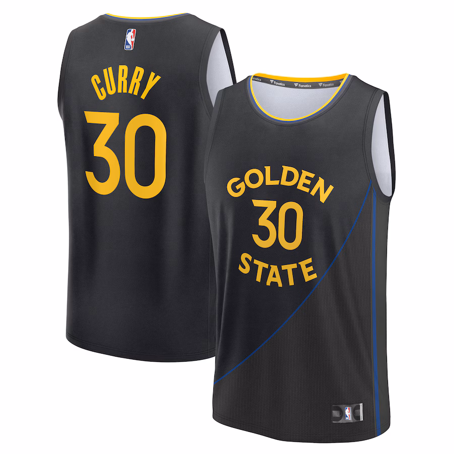 Youth Golden State Warriors Stephen Curry Fanatics Black Fast Break Replica Player Jersey - Statement Edition - Jersey
