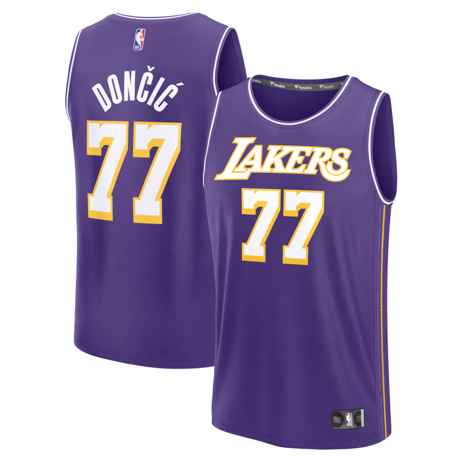 Youth Los Angeles Lakers Luka Dončić Fanatics Purple Fast Break Jersey - Statement Edition - Jersey
