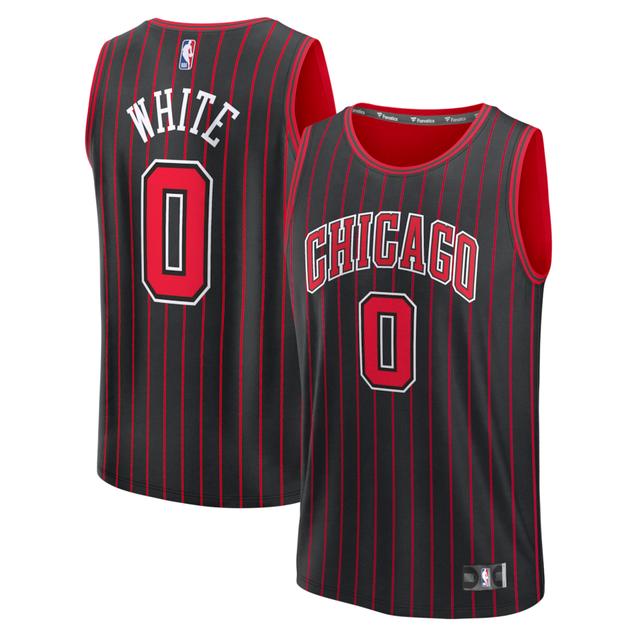 Youth Chicago Bulls Coby White Fanatics Black Fast Break Jersey - Statement Edition - Jersey