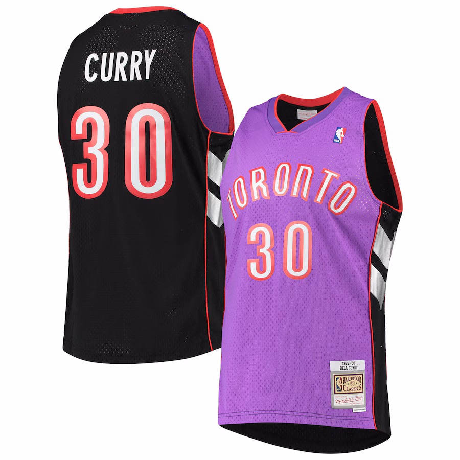 Men's Toronto Raptors Dell Curry Mitchell & Ness Purple 1999/00 Hardwood Classics Swingman Jersey - Jersey