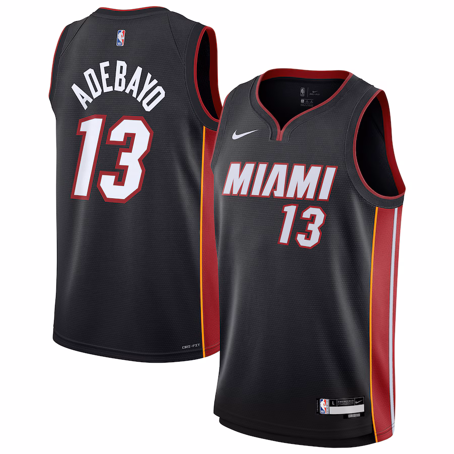 Youth Miami Heat Bam Adebayo Nike Black Swingman Jersey - Icon Edition - Jersey