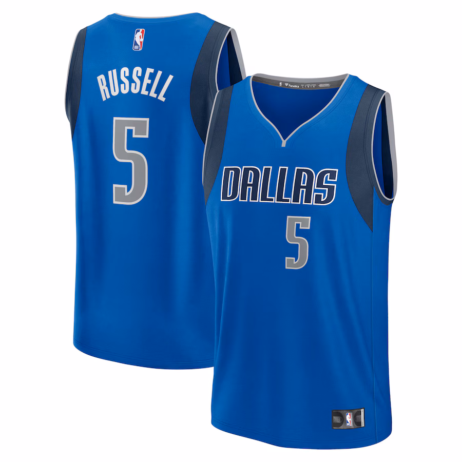 Men's Dallas Mavericks D'Angelo Russell Fanatics Blue Fast Break Replica Player Jersey - Icon Edition - Jersey